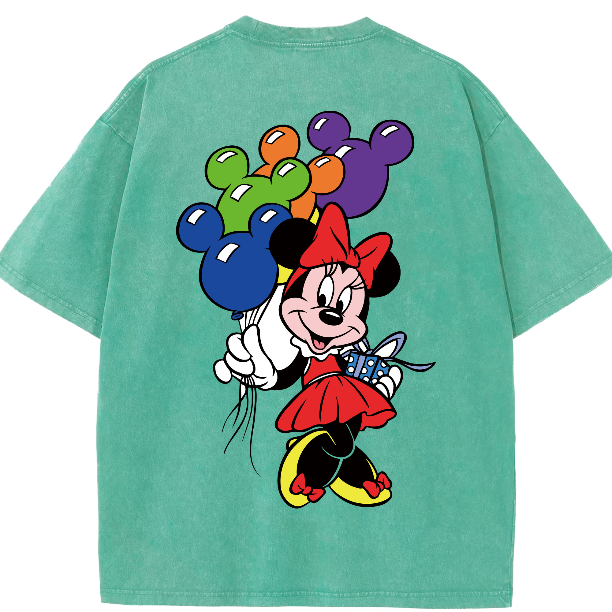 （画像用） ミッキーマウス Mickey Mouse 綿100% ヴィンテージ風 半袖Tシャツ（背面プリント）